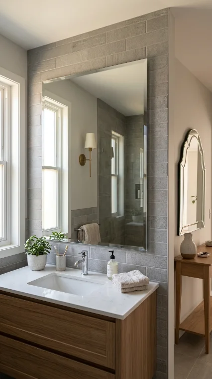 Miroir sur mesure biseauté